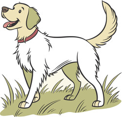 Labrador Retriever Dog Illustration