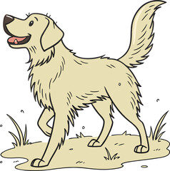 Labrador Retriever Dog Illustration