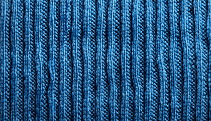 Fototapeta premium blue knitted fabric background texture