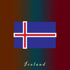 Obraz premium simple iceland flag icon vectors design