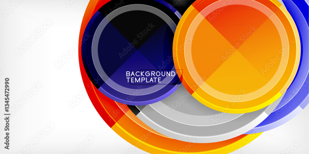 Aufkleber geometric design abstract background - circles