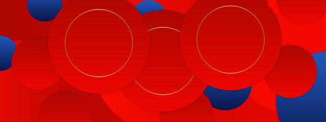 red and blue modern abstract geometric background with clean and stylish circle shapes vector illustration, for presentation design, wallpaper, or website background