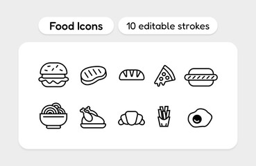 set of food icons