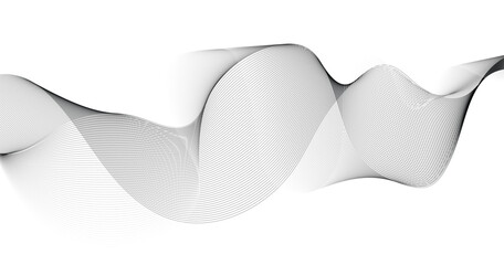 Abstract white background with black smooth lines. 