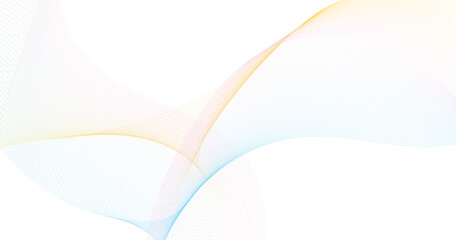 Abstract white background with gradient smooth lines. 
