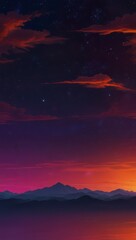 Deep indigo night sky blending.