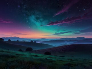 Deep indigo night sky blending.