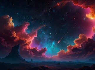 Deep indigo night sky blending.