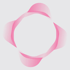 Abstract Pink Ribbon Frame