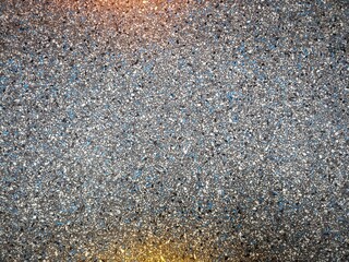 Detailed view of a polished terrazzo surface with colorful stone chips