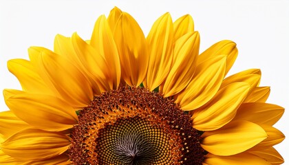 Naklejka premium close up single yellow sunflower bouquet isolated on transparent background