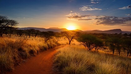 sunset in ukhozi nature reserve south africa