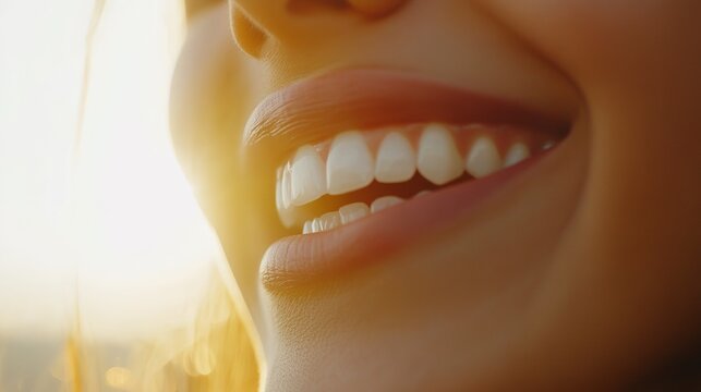 Bright smile showcasing clean, healthy teeth, radiating confidence and wellness.