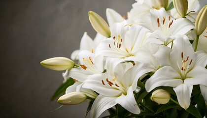 Obraz premium 美しく咲く白い百合の花3