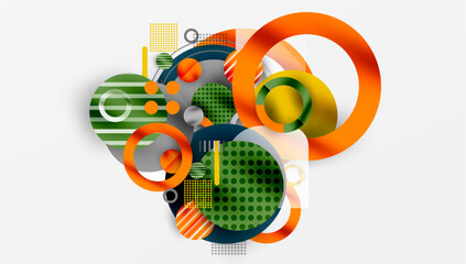 Fototapeta premium Abstract background - layered geometric shapes with smooth gradients and transparency