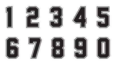Jersey Numbers Vector and Clip Art
