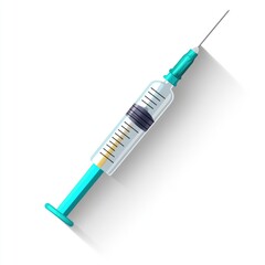Fototapeta premium Medical Syringe Illustration on White Background