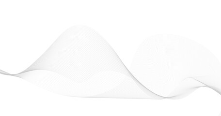 Thin wavy line abstract background. Wavy line horizontal divider outline minimalist background. Abstract black lines wave curve motion on white background. Vector Illustration.