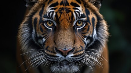 Fototapeta premium close up of a majestic sumatran tiger s face