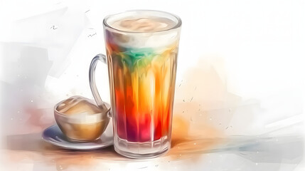 Macchiato With Effect Colorful watercolor