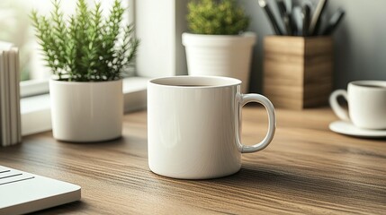 Fototapeta premium Office Coffee Mug on Desk
