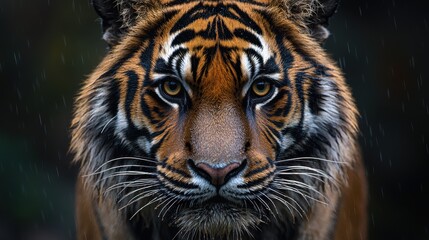 Fototapeta premium close up view of a powerful sumatran tiger