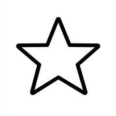 Obraz premium Simple black outline star icon.
