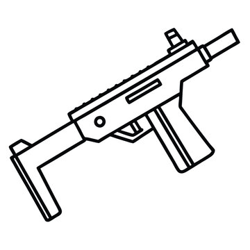 Kriss Vector gun , police weapon vector design, military vector design illustration.