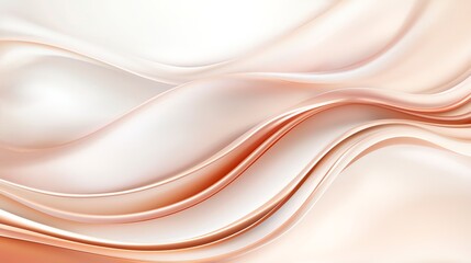 Obraz premium Abstract Flowing Silk Background with Soft Peach and Cream Color Waves