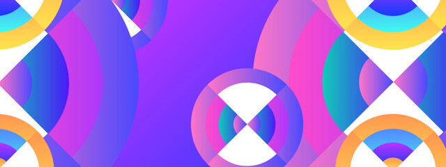 Obraz premium abstract colorful gradient geometric background with overlapping circle shapes vector illustration, for presentation design, wallpaper, or website background