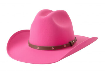 Pink Cowboy Hat with Brown Band