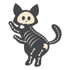 Illustration of Cute Cat Halloween. Vector Cartoon Character.