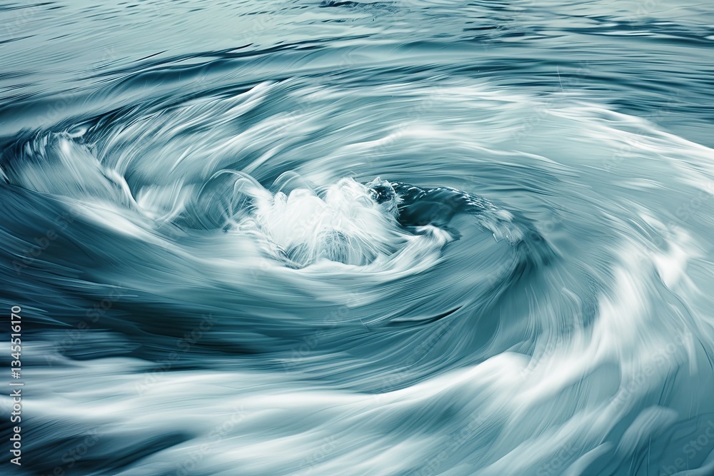 Leinwandbilder swirling water currents create dynamic movement in the ocean, showcasing natures powerful forces dur