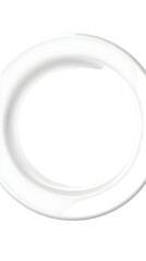 Fototapeta premium Abstract White Circle Ring 3D Shape Background Texture Round Modern Design Frame Element Graphic Object Empty Glossy Clean Image