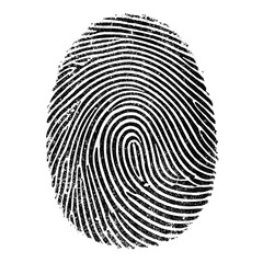 fingerprint on white background
