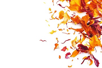 Dried saffron isolated on white background