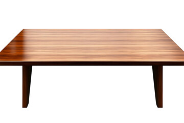 Illustration of an Empty Brown Wooden Table with Polished Surface Design Against a Transparent Background Perfect for Mockup and Presentation with Clean Minimalist Style