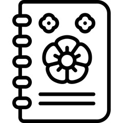 Fototapeta premium flower catalog book icon