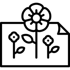 Obraz premium wrapping flower icon
