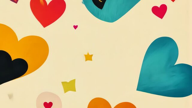 Playful western-themed patterns featuring colorful hearts, stars, and cowboy hats