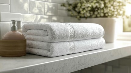 Spa-Like Bathroom: Soft Towels & Soaps