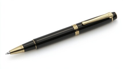 Fototapeta premium A pen rests on a pristine surface, embodying simplicity and focus.