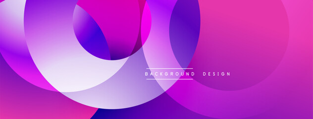 Background design with overlapping circular shapes, featuring smooth gradients and soft lighting effects, creating a dynamic abstract composition