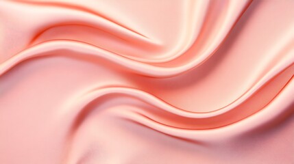 Fototapeta premium Wavy Silk Fabric Texture in Soft Pink for Elegant Backgrounds