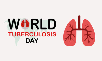 Vector Illustration World Tuberculosis Day Lungs