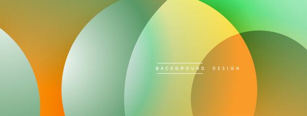 Abstract composition with layered circular elements, blending gradients and soft transitions, creating a sense of depth, motion, and visual harmony