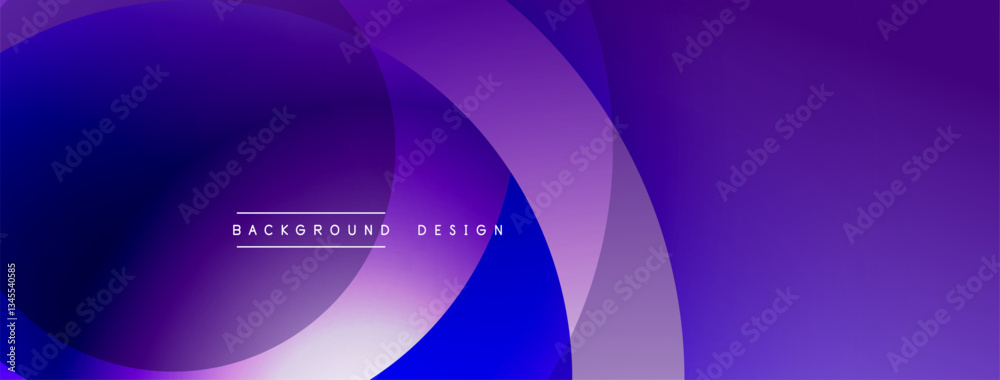 Poster Layered circular shapes in vivid colors form a gradient-rich abstract design with smooth transitions, depth effects, and a modern, futuristic aesthetic