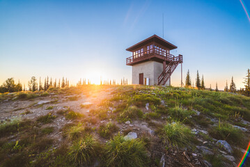 Sunset At High Altitude Fire Lookout