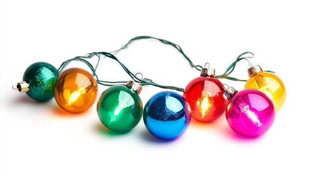 Colorful Christmas lights symbolize festive joy and warmth.
