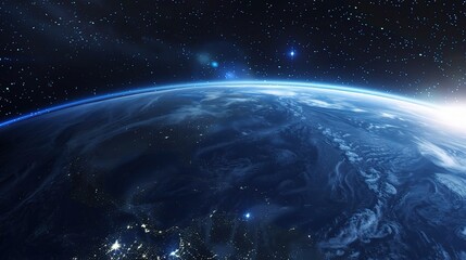 Obraz premium Blue Technology with a Sense of Earth Background: Innovations in Sustainable Ocean Exploration, Marine Conservation, and Eco-Friendly Solutions for a Greener Planet